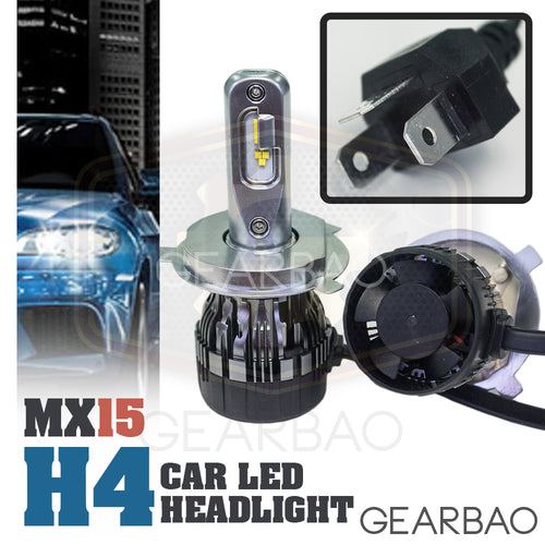 Car Headlight-MX15 H4 Car LED Headlight Driving Light Bulbs Hi/Lo Beam White 6000K