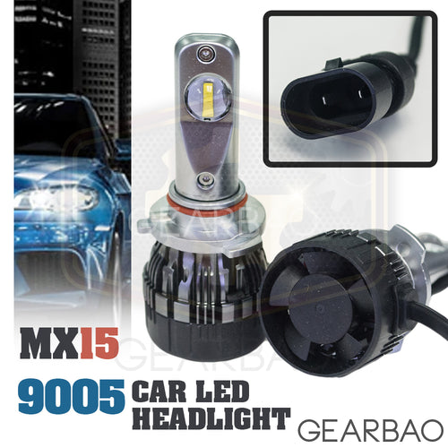 Car Headlight-MX15 9005 Car LED Headlight Driving Light Bulbs Hi/Lo Beam White 6000K