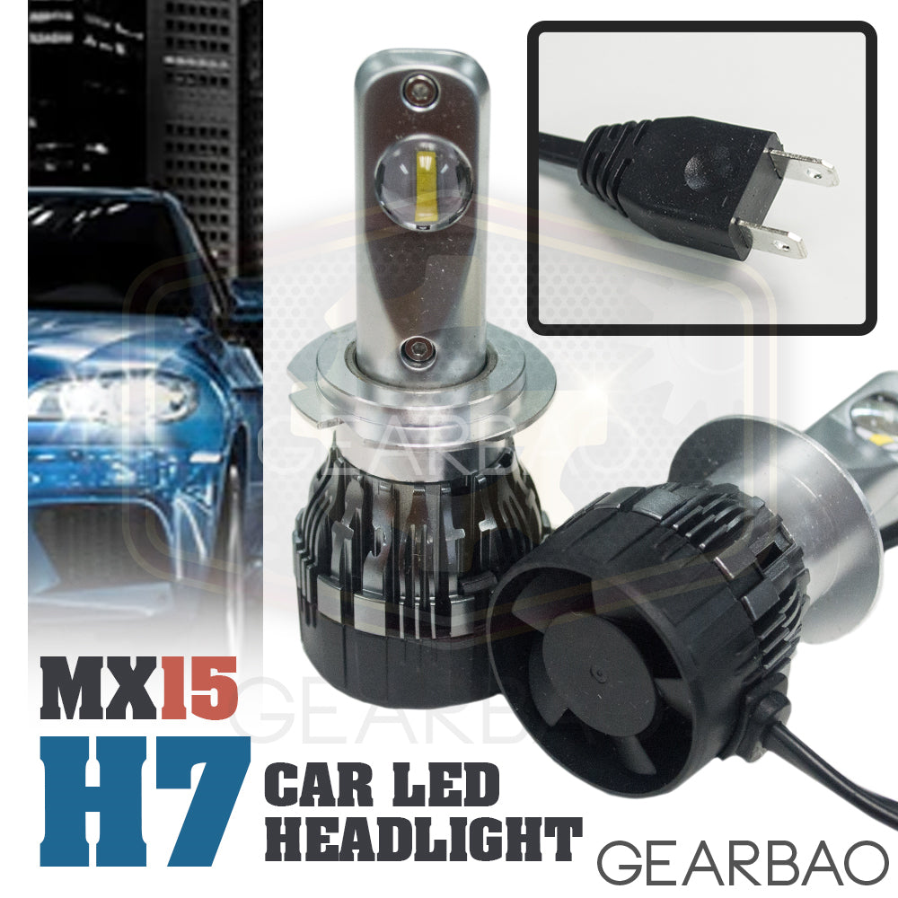 Car Headlight-MX15 H7 Car LED Headlight Driving Light Bulbs Hi/Lo Beam White 6000K