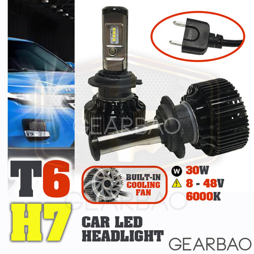 Car Headlight-TURBO LED T6 [H7]-Car Headlight Hi/Lo Beam 30W EMC 8-48V 6000K