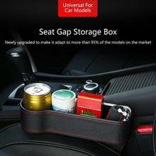 Load image into Gallery viewer, Car Seat Slit Gap Storage Boxes Catcher Box Pocket Organizer Phone Cup Holder